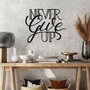 Wallity Never Give Up Escultura de Pared Negra